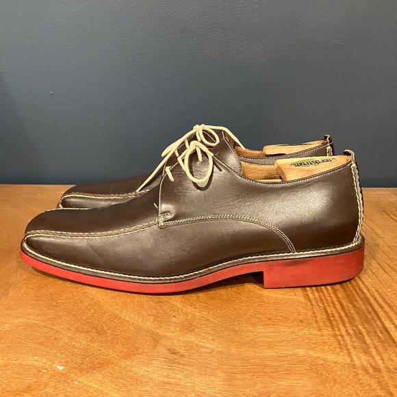 Rare! Michael Toschi Micro Bicycle Toe Shoes Chocolate w/red Sole. sz 11.5 - Picture 1 of 9
